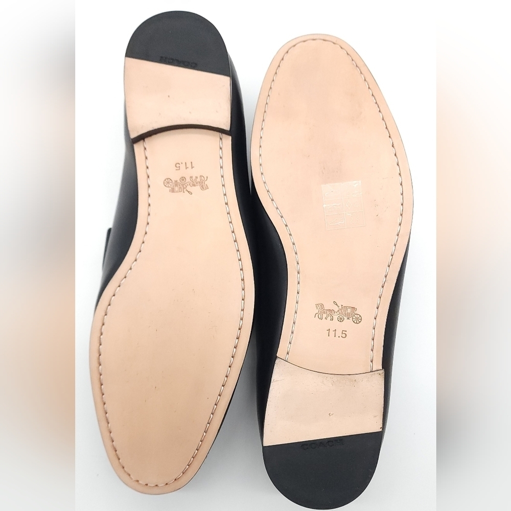 Coach Men's Tanner Black Loafer Slip On Dress Logo Shoe Size 11.5 - Picture 8 of 9